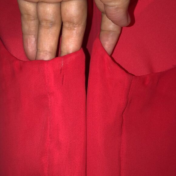 Banana Republic 14 Gorgeous Vibrant Red Sleeveless Blouse - Picture 14 of 14